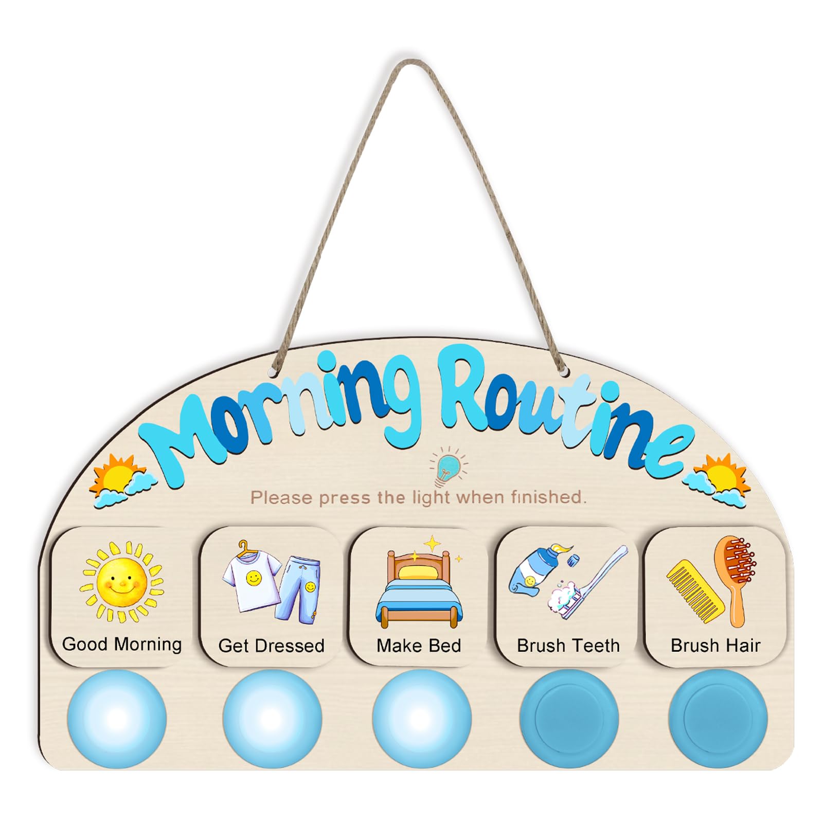 Upgraded Morning Routine Chart for Toddlers, Visual Schedule Chart