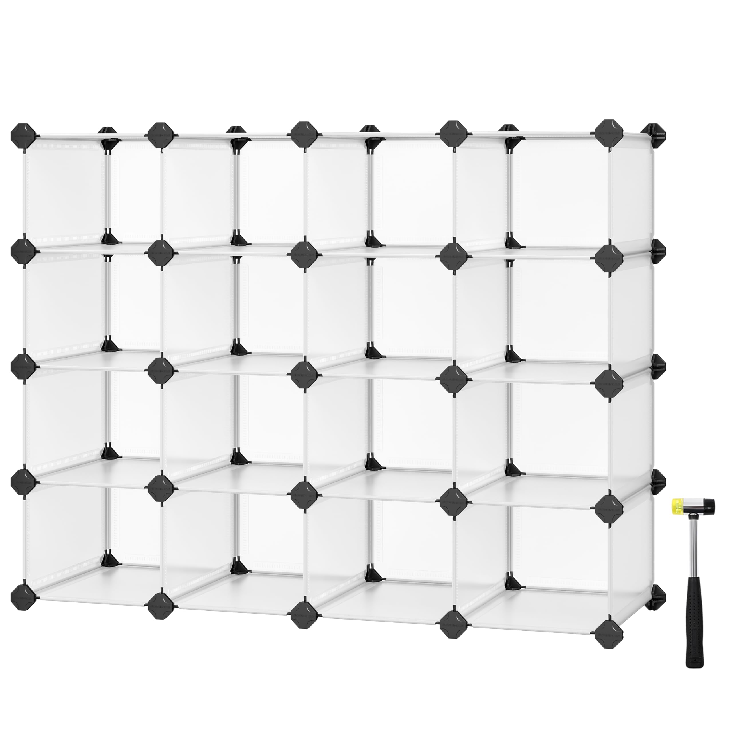 Amazon.com: SONGMICS Shoe Rack with 16 Cubes, Interlocking Plastic