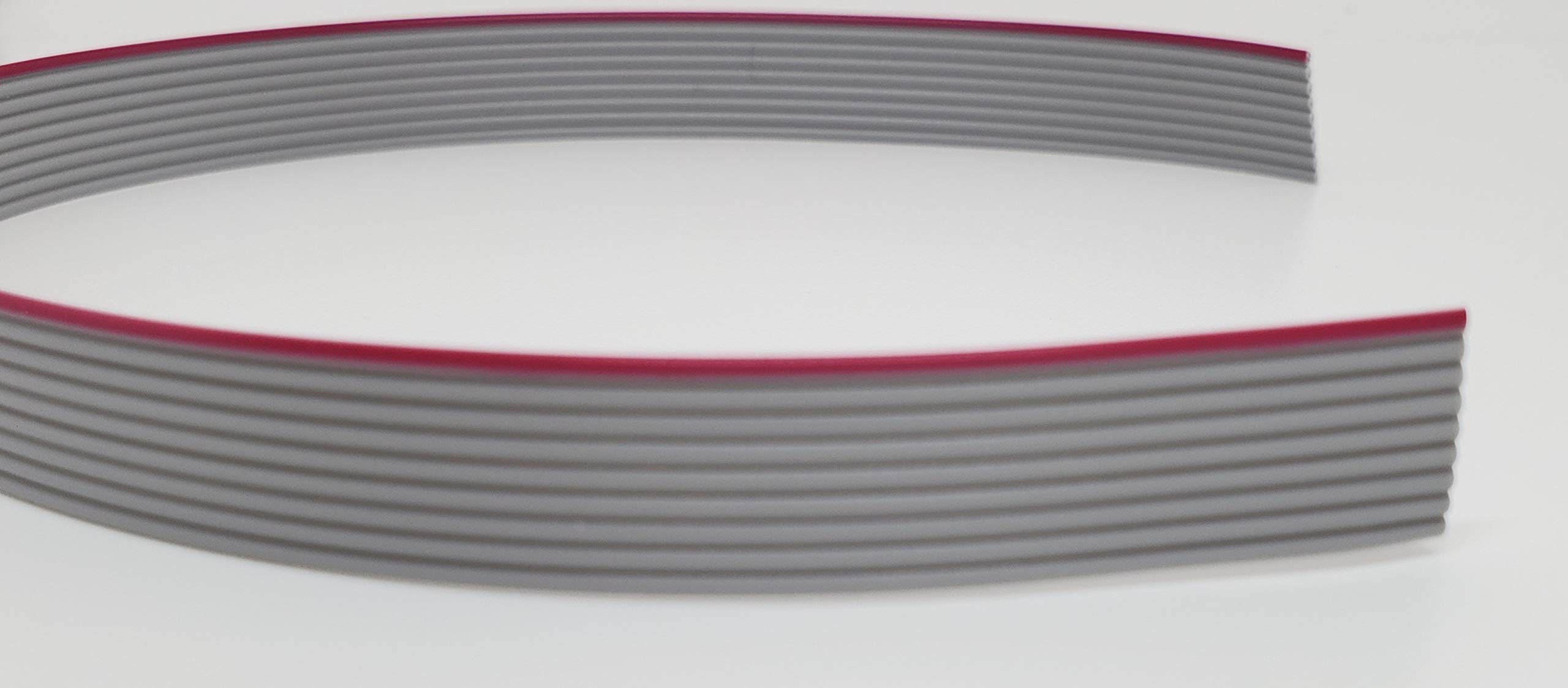 Pc Accessories - Connectors Pro 10' 9P Silver Flat Ribbon Cable for 2.54mm 0.1" Pitch Connectors, 9 Wire 9C, 10 Feet Length