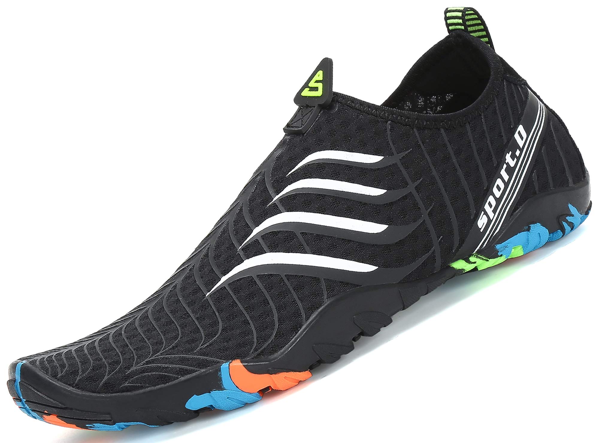 SAGUARO Skin Shoes Descalzo acuático Aqua Calcetines para de Nadada de la Playa de la Resaca de la Yoga, Blanco 45