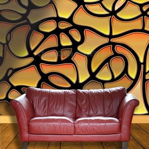 Miniatura 3 de Adhesivo de papel de pared amarillo para tirar y pegar, decoración de mosaicos, decoración de arte, cuarto de lavado, aspecto nuevo (31.5 pulgadas