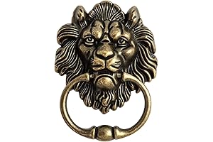 QWORK's Bronze Lion Head Door Knocker: Vintage, Antique, Classic