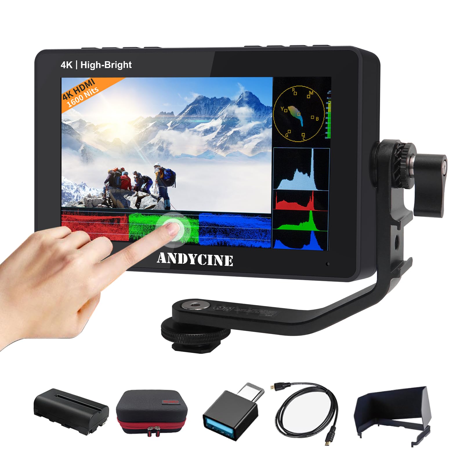 Amazon.com: ANDYCINE A6 II 5.5 pulgadas 1600nits de alto