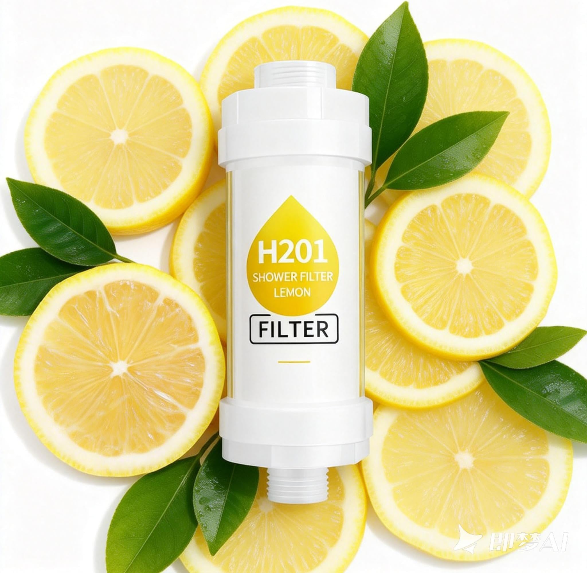 SKY-TOUCH Lemon Vitamin Shower Filter - Chlorine & Rust Removal, Skin Moisturizing, Hair Loss Prevention, Aromatherapy - Easy Installation