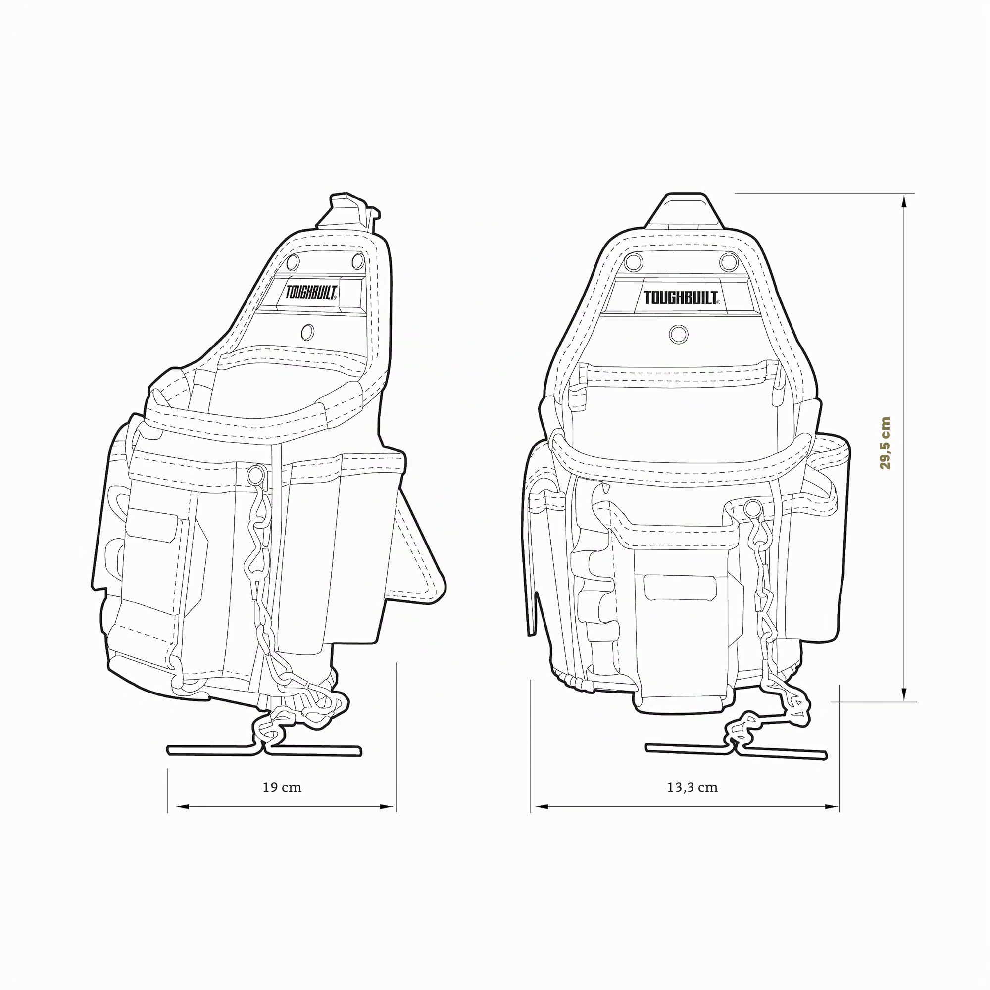 TOUGHBUILT TOU-CT-34 - Custodia piccola per elettricisti