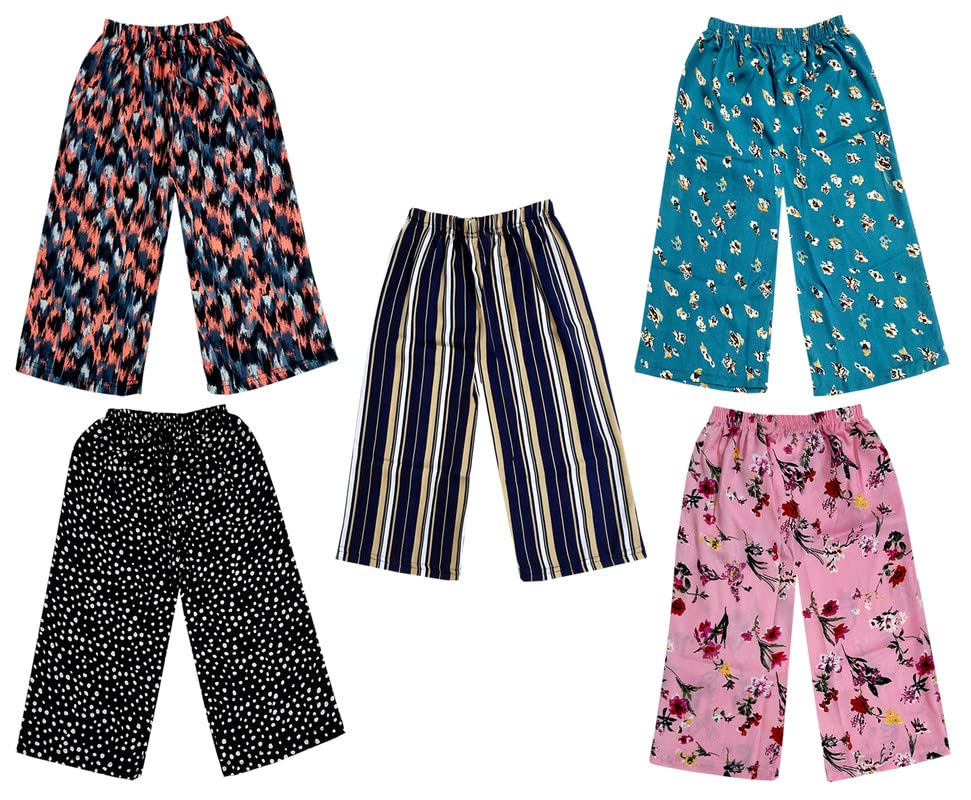 Image of IndiWeavesGirls Crepe Printed Loose Capri 3 /4th Pants