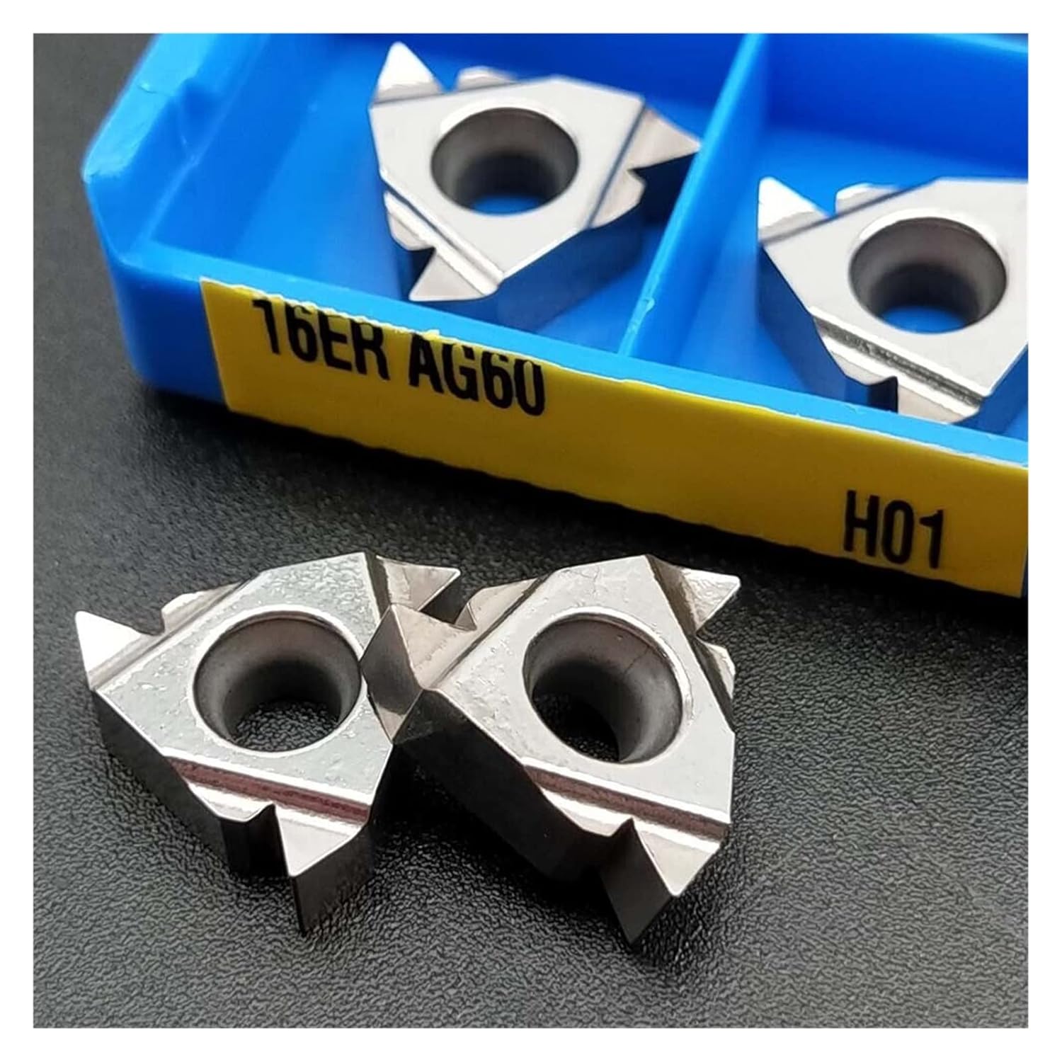 Indexable Lathe Carbide Insert 10pcs 16ER AG60 H01 Carbide Aluminum Inserts Turning Tool Metal Lathe Tools Thread Turning CNC Cutting