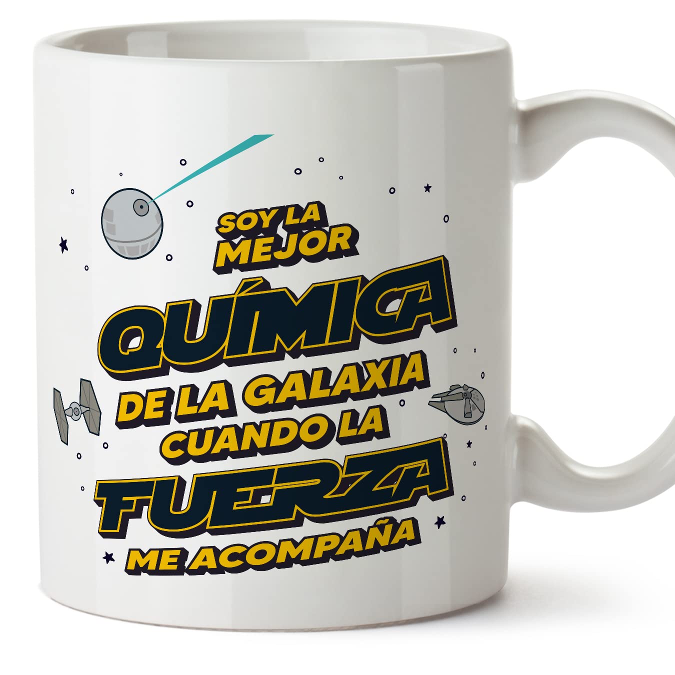 MUGFFINS Tazas para JEFE hombre - En Español - Mejor de la Galaxia Cuando Fuerza me Acompaña - 11 oz / 330 ml - Regalo original y divertido — view 20