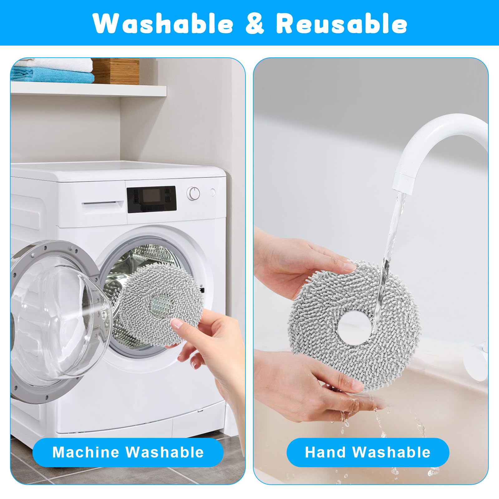 Lot De 4 Lingettes Remplace Dreame RMP8 Pour Robots Aspirateurs Dreame Xiaomi Mova 889004676