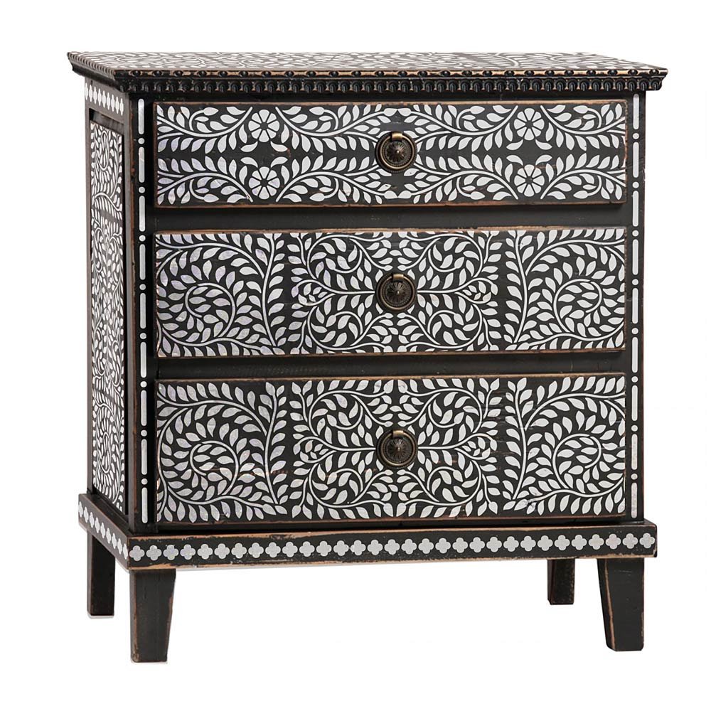 Asha Bone Inlay Stencil - DIY Bone Inlay Designs for Furniture Makeover (Small)