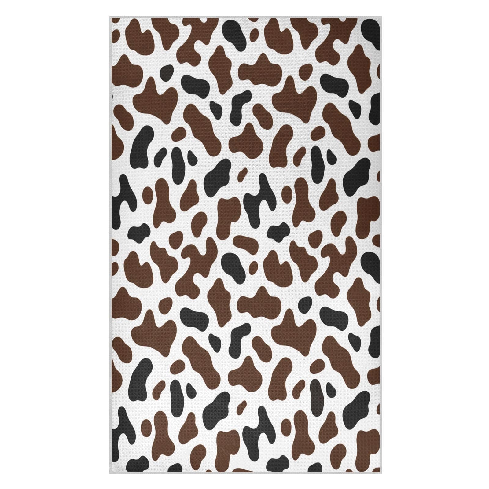 BURSTDDY Leopard Print Kitchen Towels,Absorbent Dish Towels 2 Pack