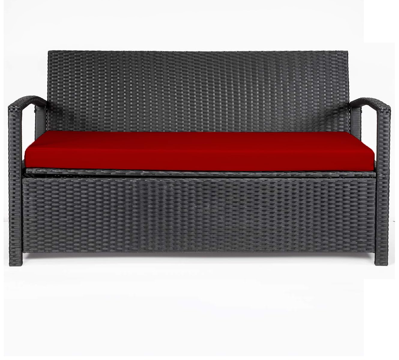 Dazzle Collection Bench Seat Pads Cushion for Outdoor Indoor 100% Waterproof Garden Sofa Seat Foam Seat Pad Patio Bench Cushion (2 Seater 108cm x 45cm x 5cm, Red) — image 1