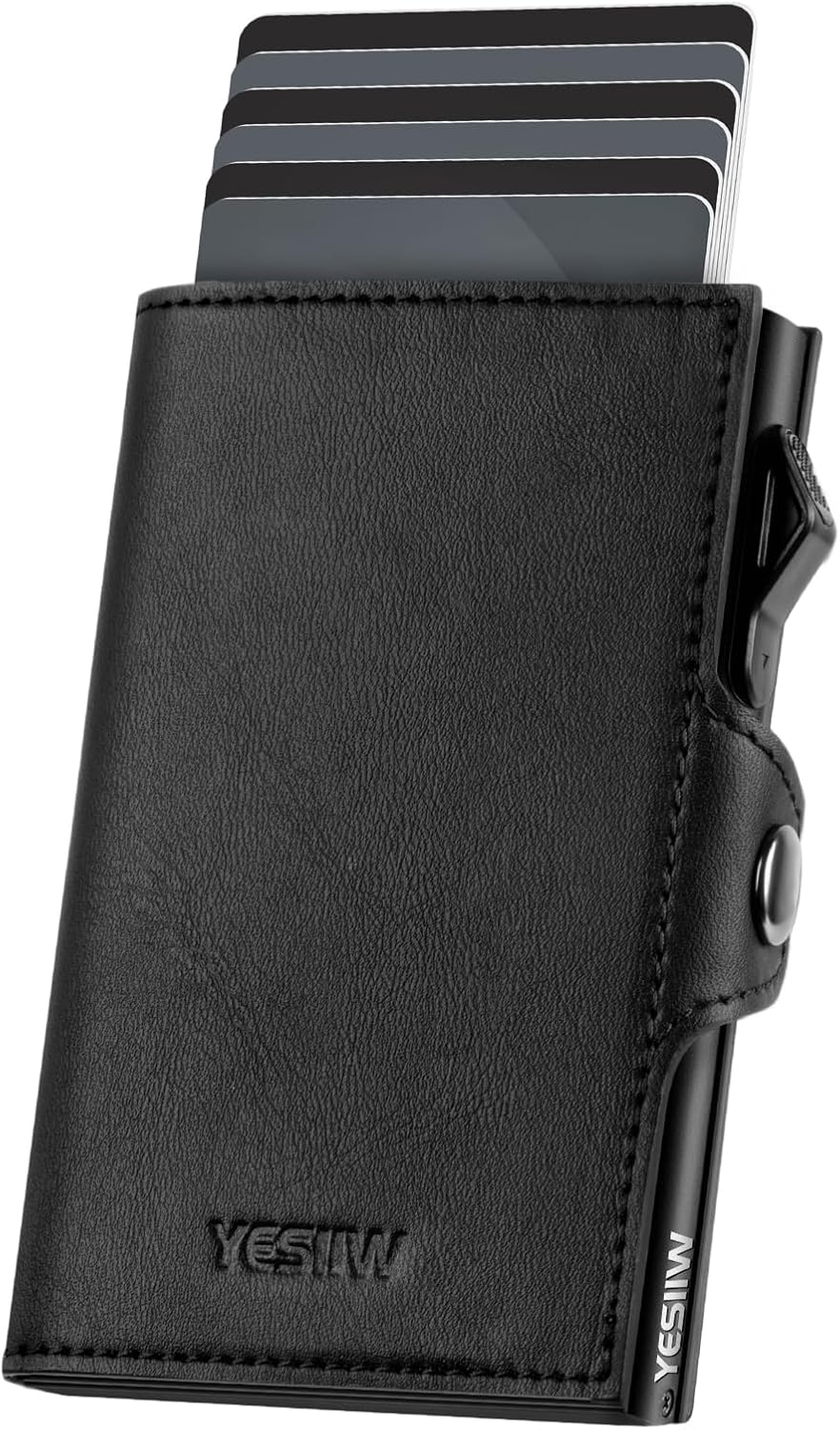 YESIIW Credit Card Holder Wallet for Men RFID Blocking Slim Minimalist Metal Wallet with Money Pocket Contactless Card Protector - Image 9