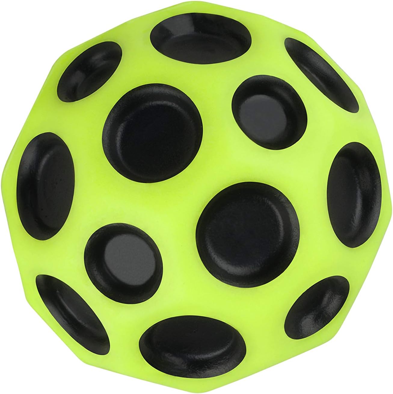 Waboba Moon Ball-Bounces Out of This World-Original Patented Design-Craters Make Pop Sounds When It Hits The Ground-Easy to Grip, Colour-Yellow - Image 3