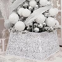 Vista 10 de XmasExp - Collar para árbol de Navidad, 33.5 pulgadas, falda para árbol de Navidad, decoración del hogar, anillo para árbol de Navidad, cubierta