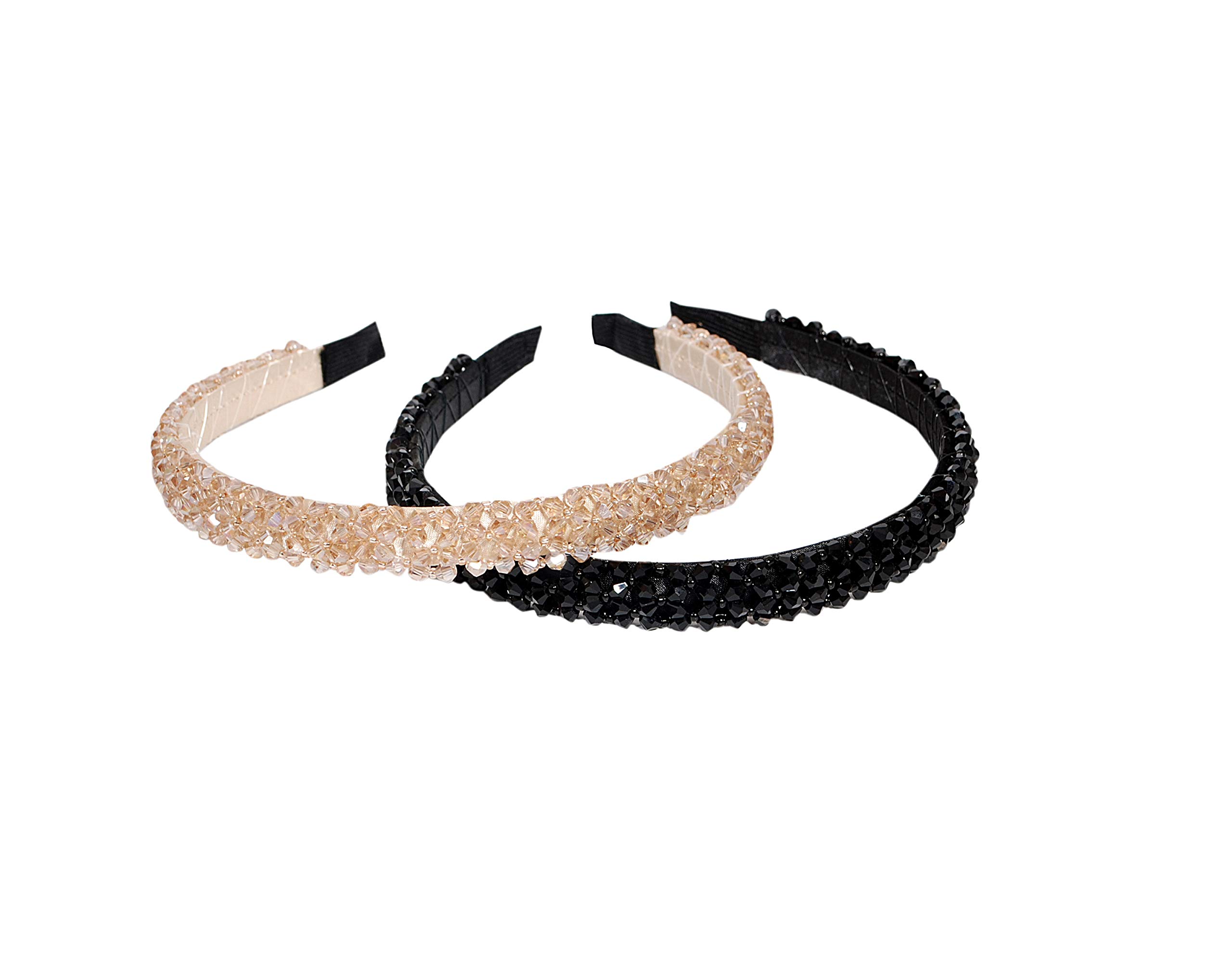 Vogue Hair AccessoriesCrystal Beaded Plastic Fancy Party Wedding Hairband For Girls