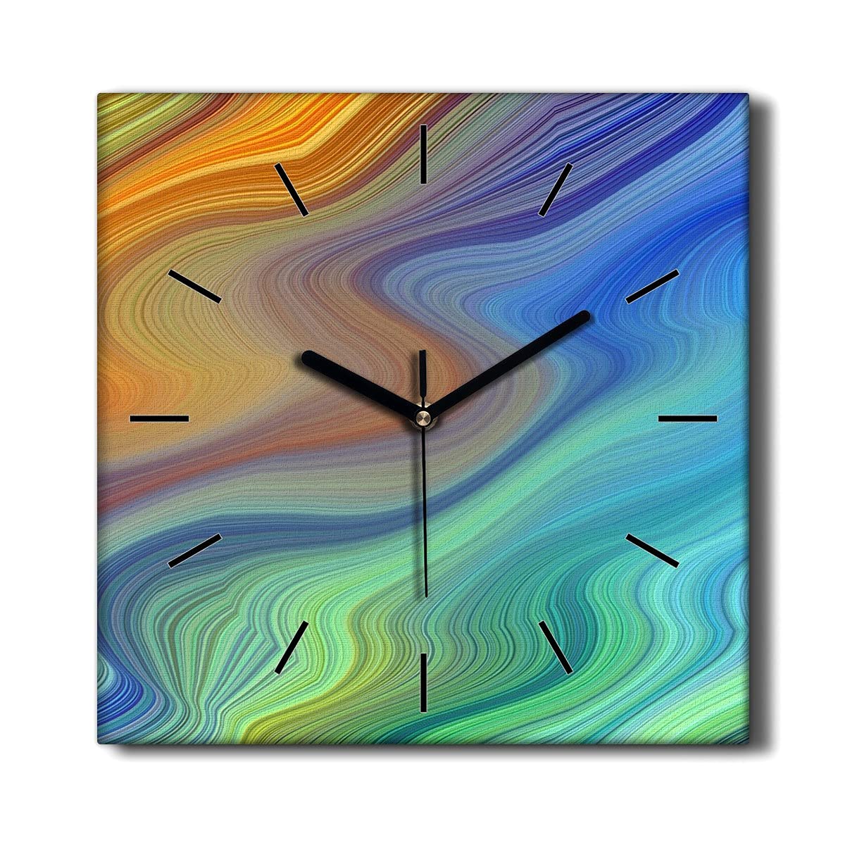 Horloge murale sans tic-tac Coloray decoration murale sables colores 30x30