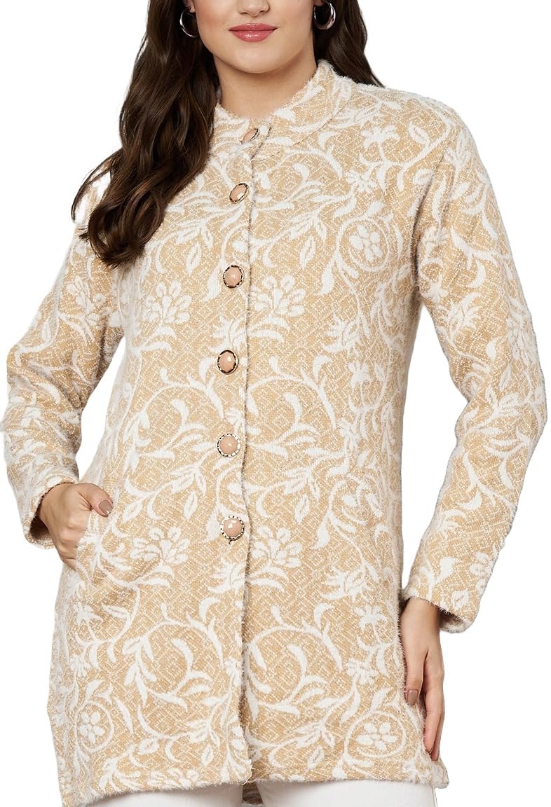 ewools Women Winter Wear Sweater (Hair107) Camel-picture-33