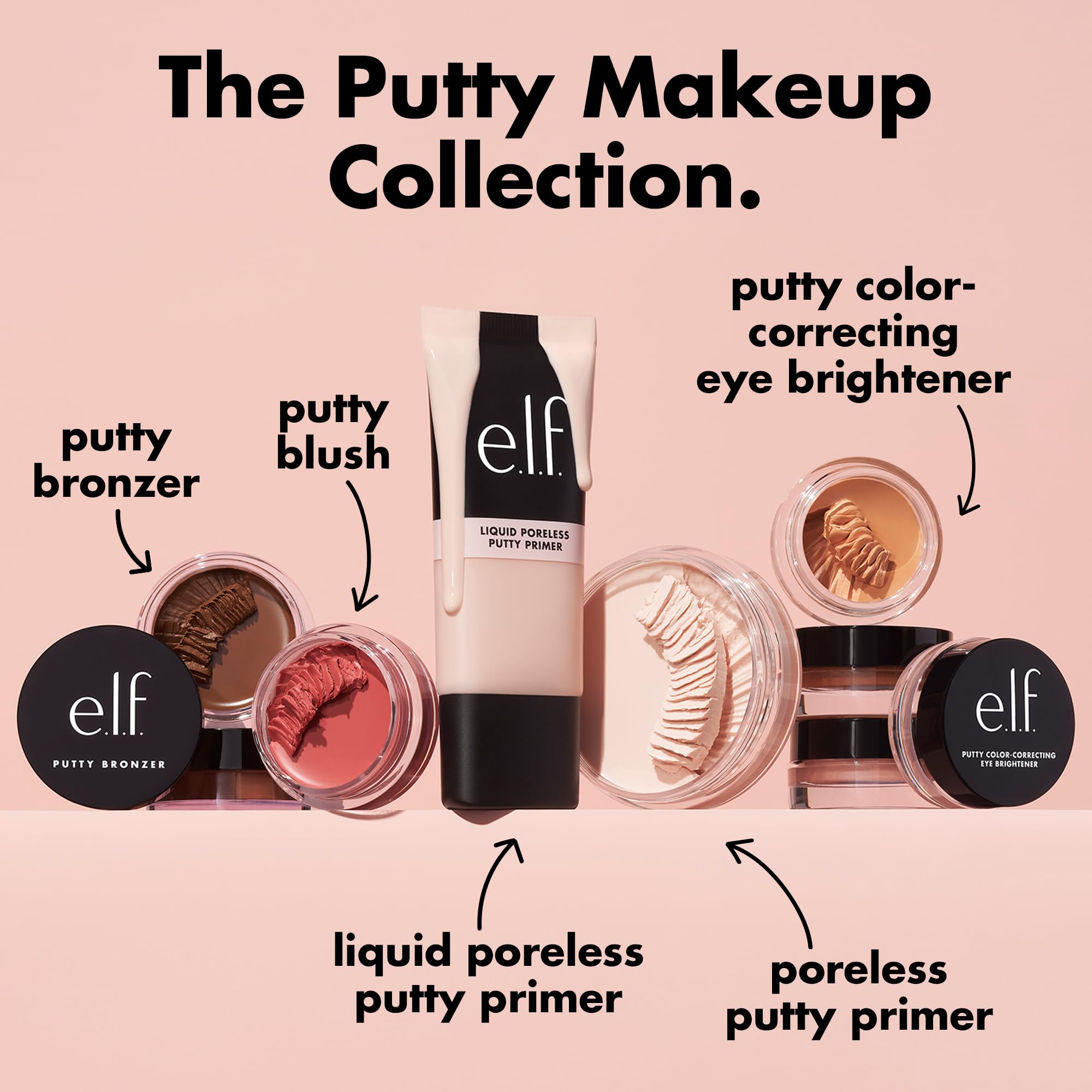 e.l.f. Poreless Putty Primer, Silky, Skin-Perfecting, Lightweight, Long Lasting, Smooths, Hydrates, Minimizes Pores, Flawless Base & Finish, All-Day Wear, Ideal for All Skin Types, 0.74 Fl Oz 4