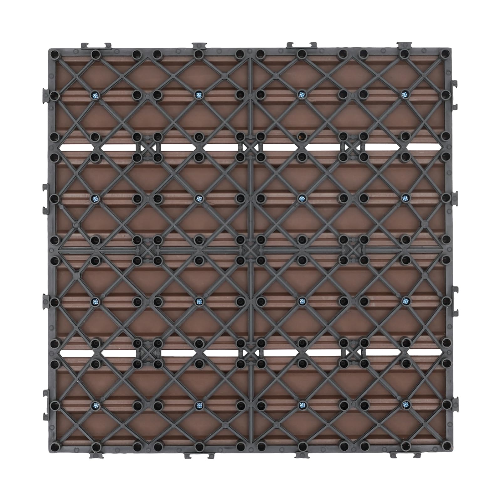 22 pavimenti in legno e plastica, 30 x 30 cm, per terrazze, caffè, terrazze, balconi e altre superfici in interni ed esterni