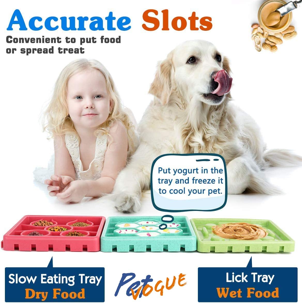 PetVogue Dog Slow Feeder Bowl, Pet Play Toys Game for Training IQ and Feed, Interactive Food Bowls Dispenser for Small, Medium, Large Dogs, Cats, Pets & Puppies, Preventing Choking Anxiety Boredom 4