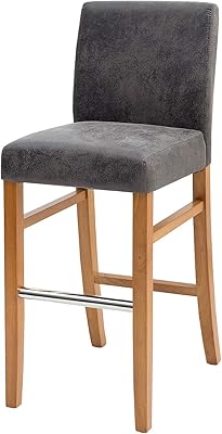 Deuba 2er Set Barhocker Barstuhl mit Lehne Massiv Holz Akazie Sitzhöhe