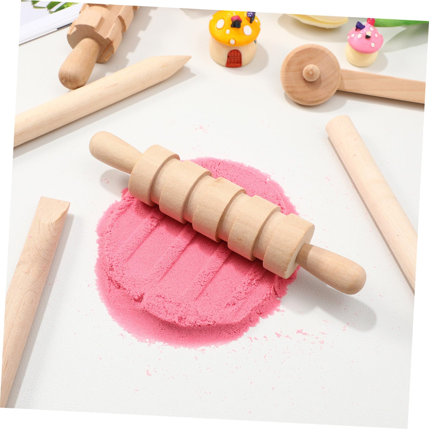 Ensemble d'Outils en Pâte à Modeler en Bois pour Garçon et Filles DIY, 12