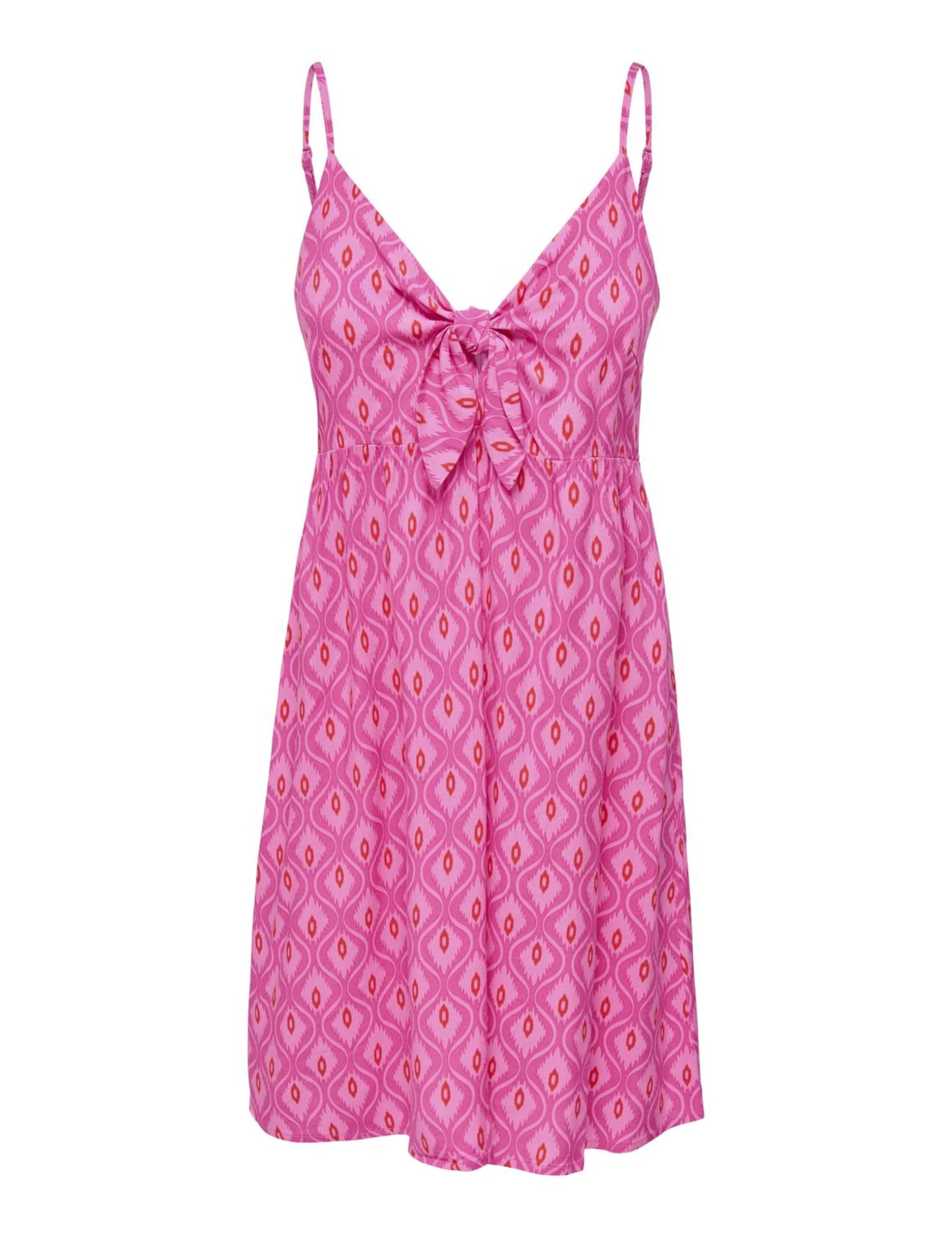 Onlnova Life Vis Jules Dress AOP, Fuchsia Purple, L