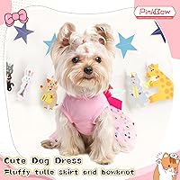 Vista 6 de Vestidos de cumpleaños para perro, vestido de cachorro, lindos vestidos de princesa para gatos, falda de cachorro para perros pequeños, ropa