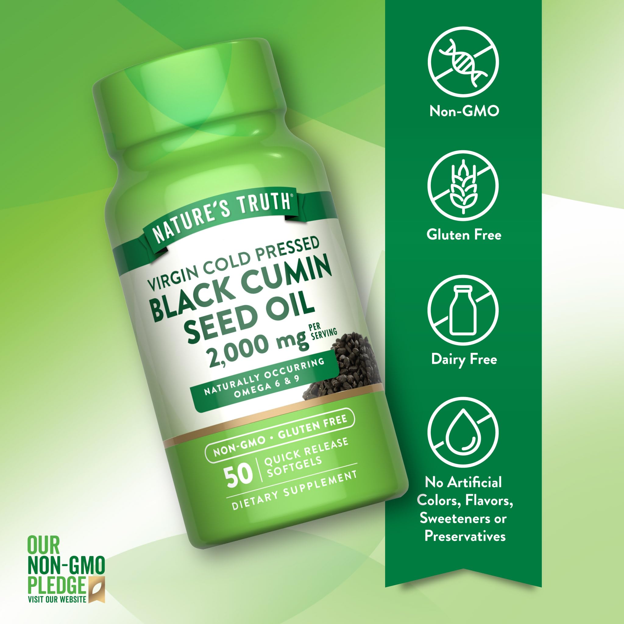 Nature's Truth Black Cumin Seed Oil 2000 mg | 50 Softgels — Amazon image 3