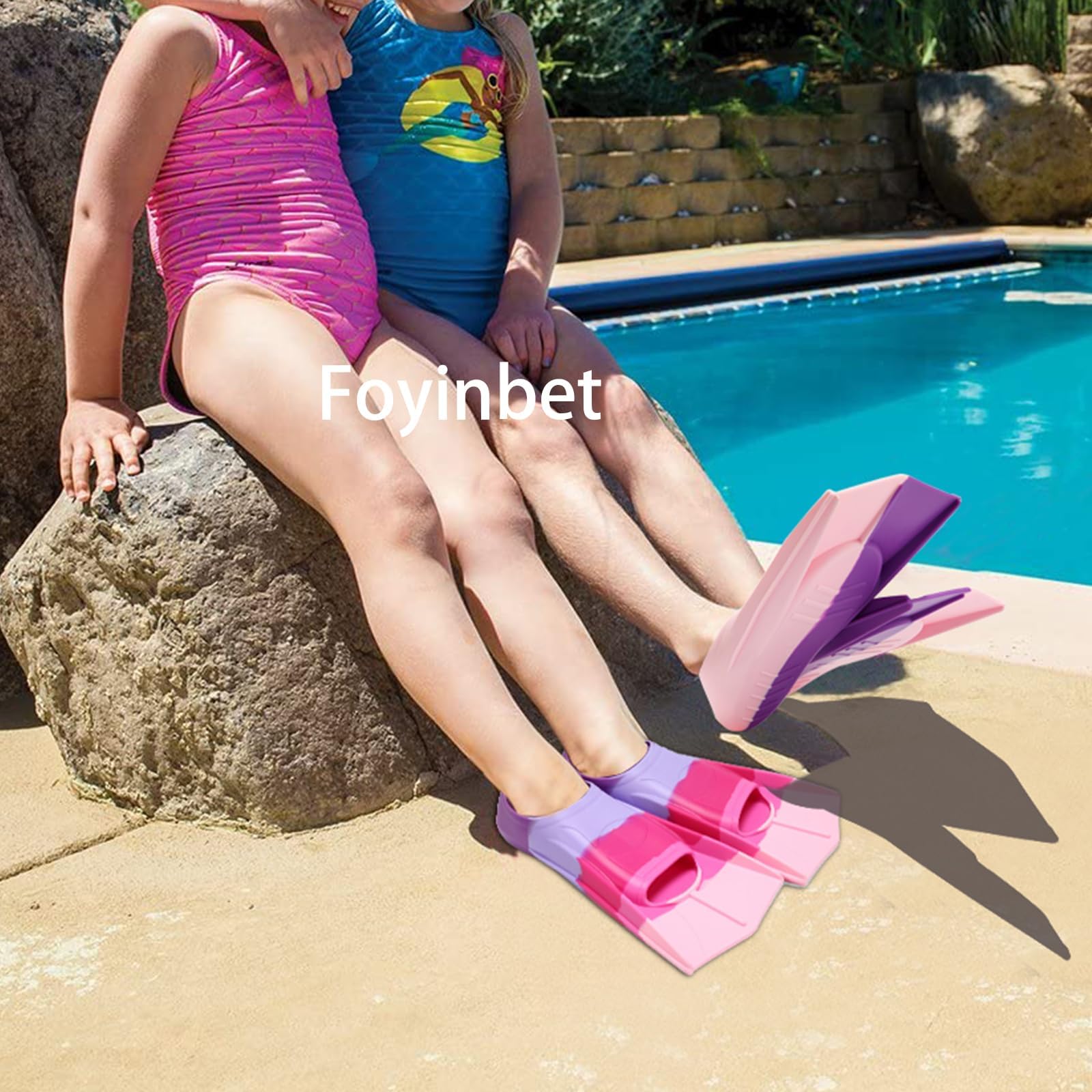 Kids Swim Fins,Short Youth Fins Swimming Flippers For Lap Swimming And Training For Children Girls Boys Teens XXXS