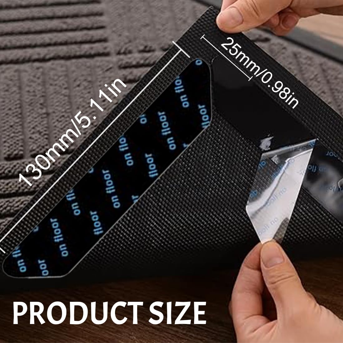 WeddHuis 14 Piezas Reutilizable Lavable, Adhesivo para Alfombra, Pinzas para Alfombras, Cinta y Pinzas para Alfombra, Sujeta Alfombras para Casa, Reutilizable para Alfombras de Suelo
