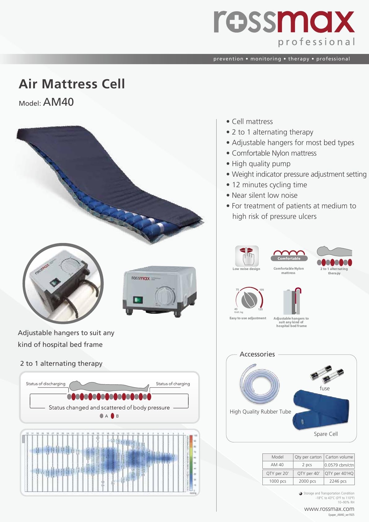ROSSMAX Matelas Pneumatique Type de Cellule