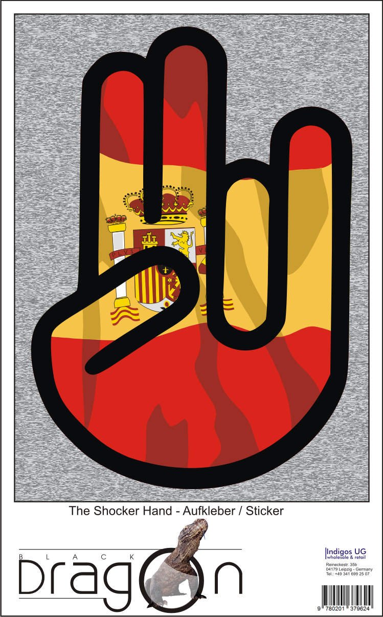 The Shocker Adesivo ano contorno nero con bandiera Greenland-Grönland