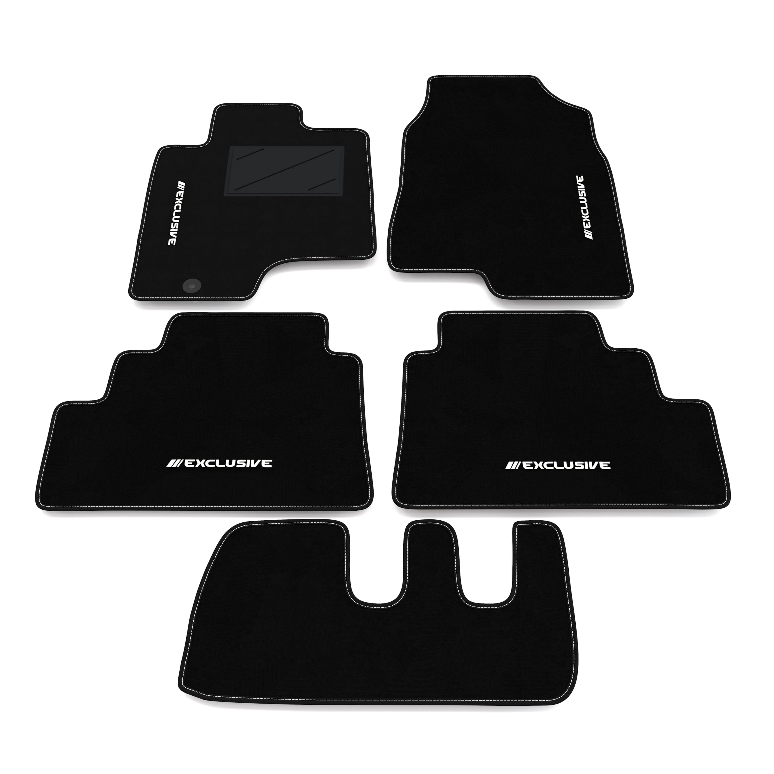 Zestawy dywaników samochodowych kompatybilne z Chevrolet Captiva 7 miejsc 2006-2011 | Zestaw dywaników samochodowych, haft Exclusive, Dywaniki szyte na miarę