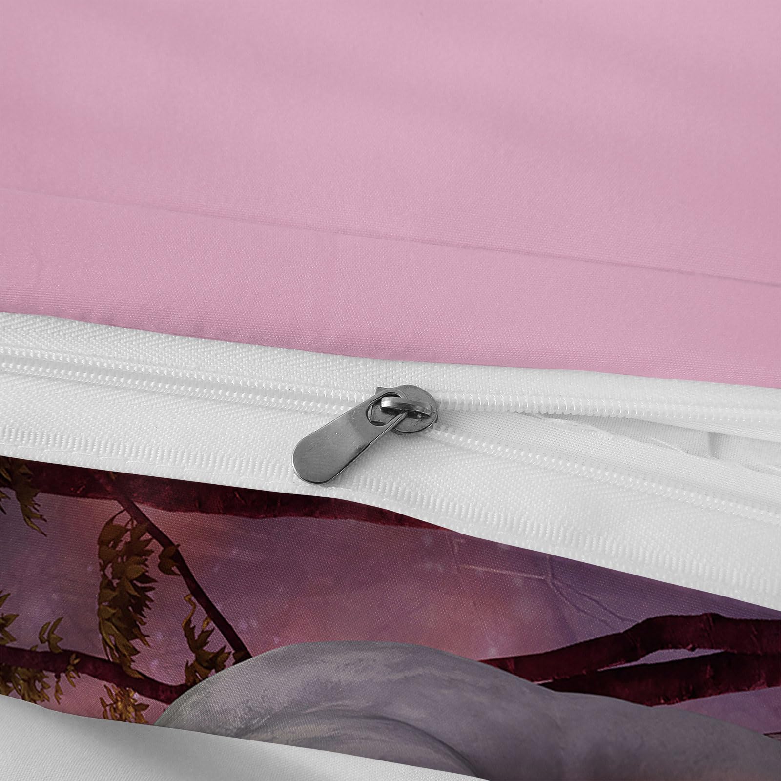 Yasida Copripiumino 140x200 Cm Con Federa 65x65 Cm, Microfibra Rosa, Stampa 3D Arcobaleno, Per Bambine E Ragazze - 3