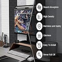 Vista 7 de Tutmyrea 12 paneles de pared insonorizados, paneles acústicos de 12 x 12 x 0.4 pulgadas, panel autoadhesivo, patrón de ladrillo, paneles