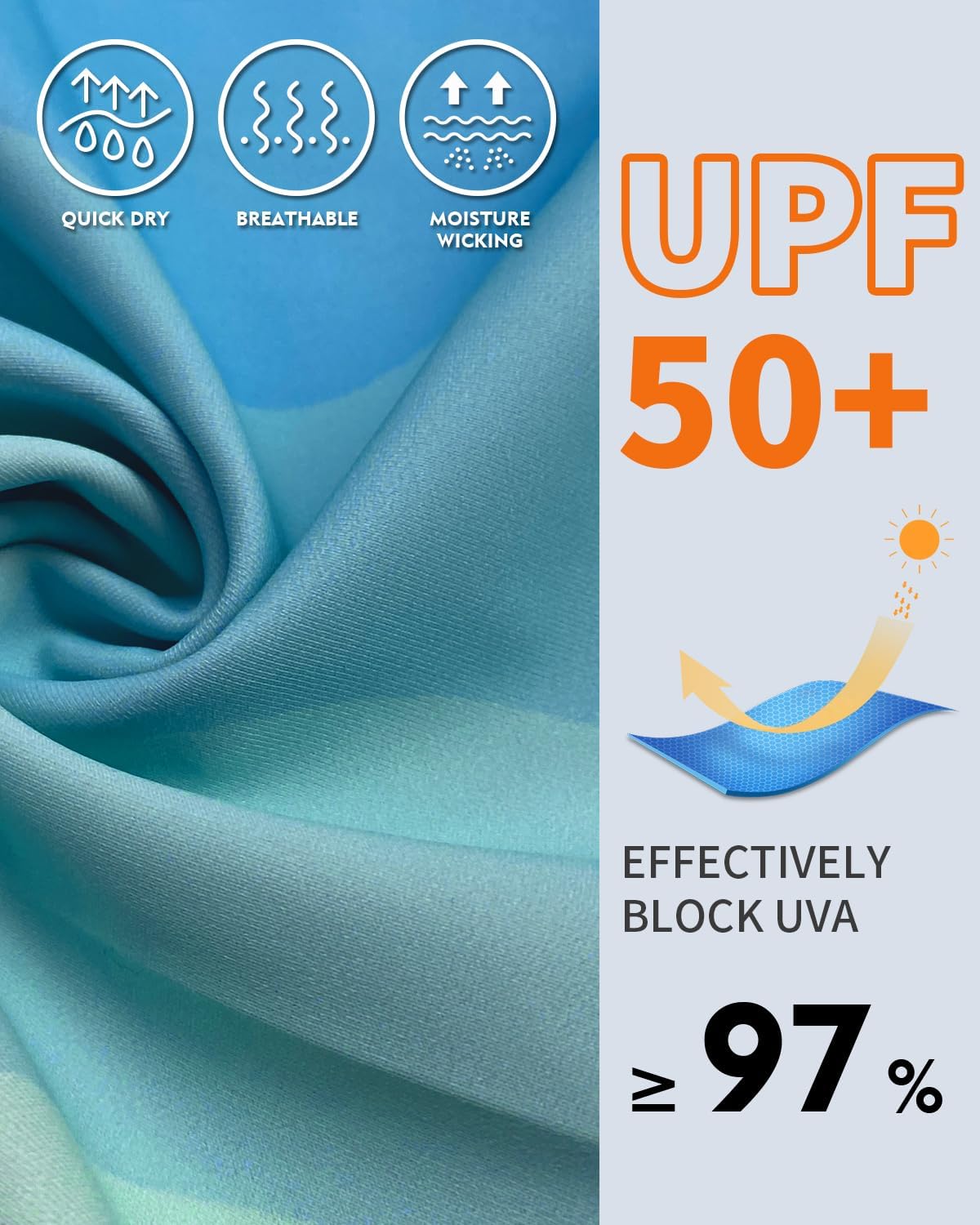 WOWENY Rash Guard Shirts for Women Long Sleeve with Thumb Holes Sun Shirts UPF50+ Swimsuit Bathing Suit Top Only - Image 4