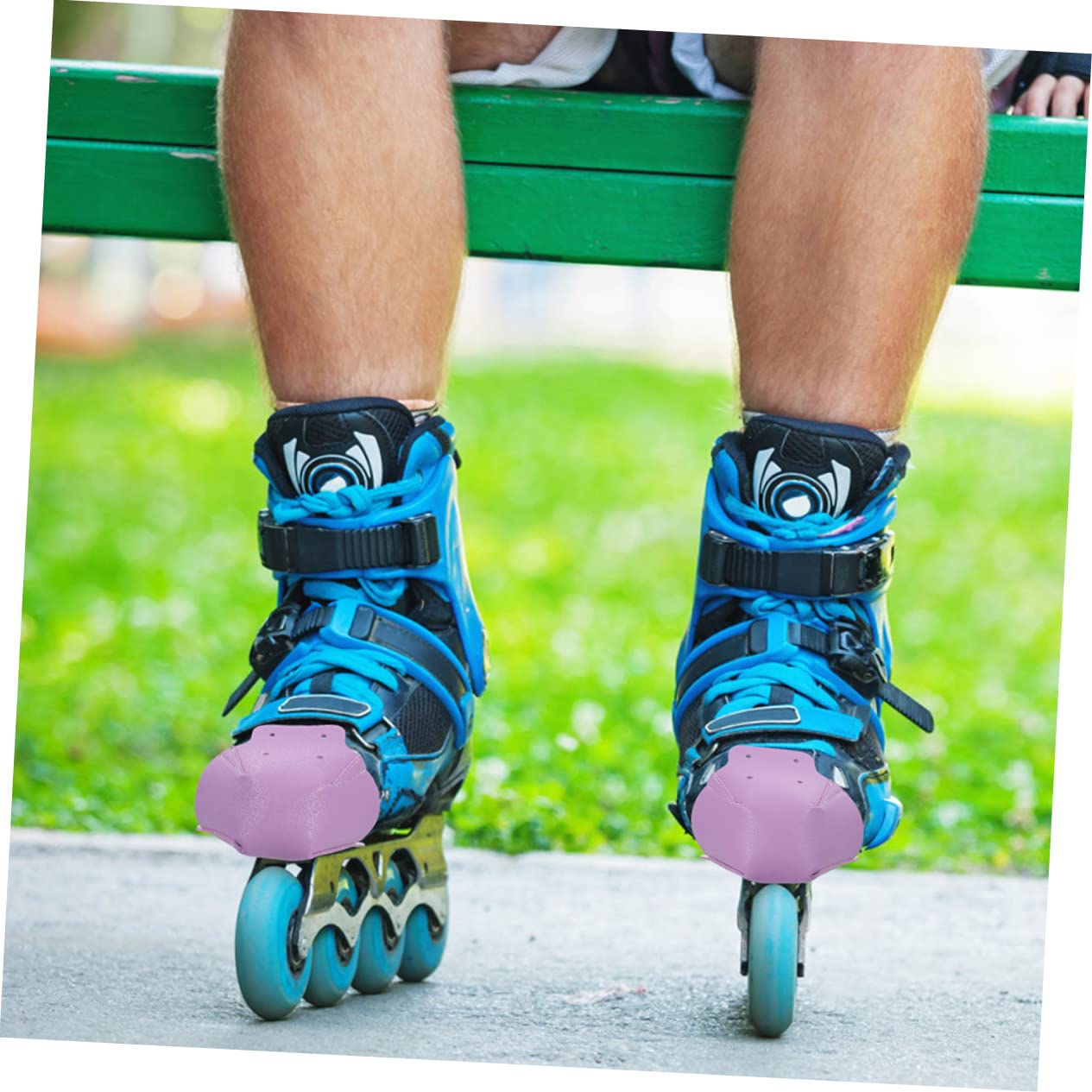 VANZACK Botas De Skate Punteras para Patines Resistentes Desgaste Accesorios De Patinaje sobre Ruedas Punteras Enrollables Punteras De Skate Patines Aire Cuero Púrpura