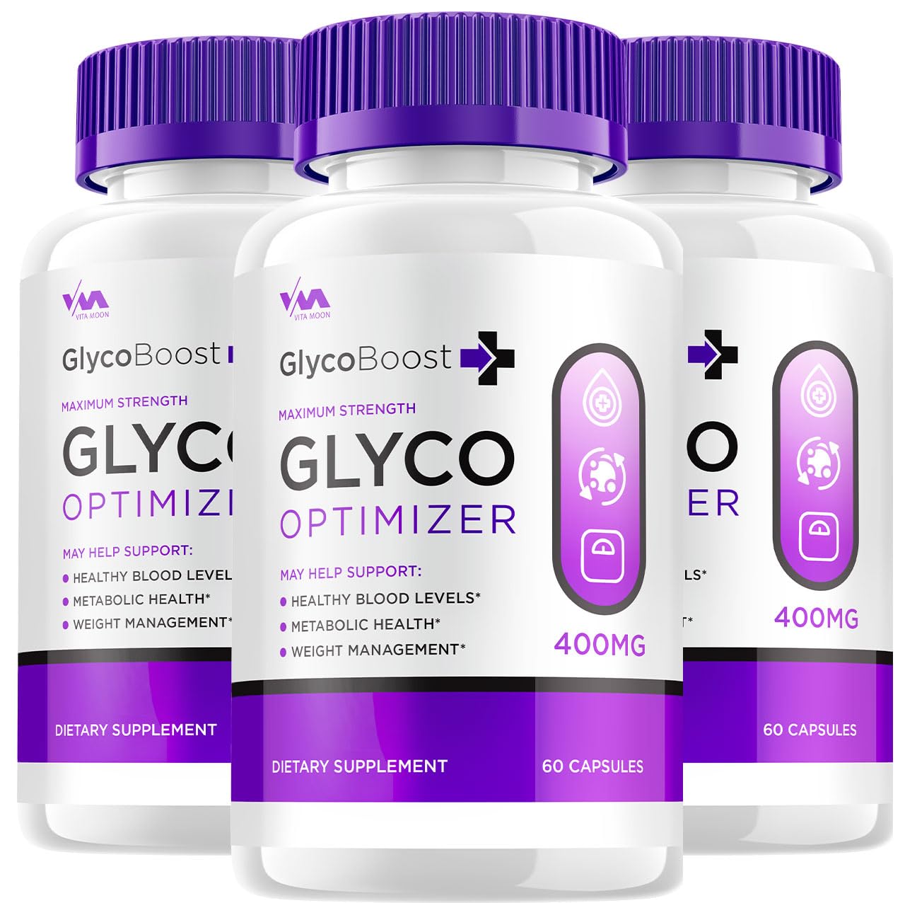 (3 Pack) Glyco Optimizer Healthy Vitamin Support Supplement, Glyco Boost Capsule - Advanced Formula GlycoBoost, GlycoOptimizer Maximum Strength Reviews, 180 Capsules