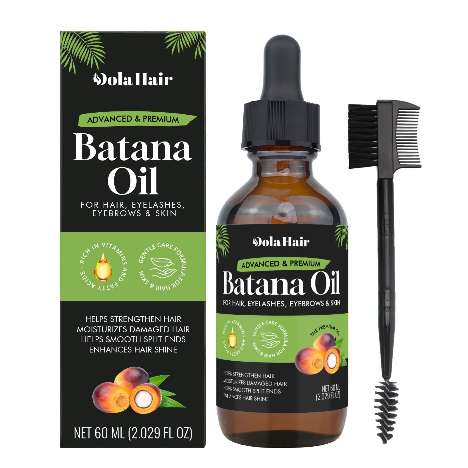 Batana Oil for Hair Growth Organics Pure Batana Hair Oil 100% Natural Batana Oil Nourishes Damaged Hair Natural Hair Growth Oil and Conditioner Batana Hair Oil 2.02 Fl Oz