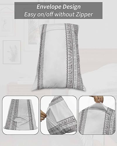 Miniatura 7 de Fundas de almohada bohemias tamaño King, fundas de almohada suaves para cama, fundas decorativas de lujo, para sofá de cuerpo largo, funda de cojín