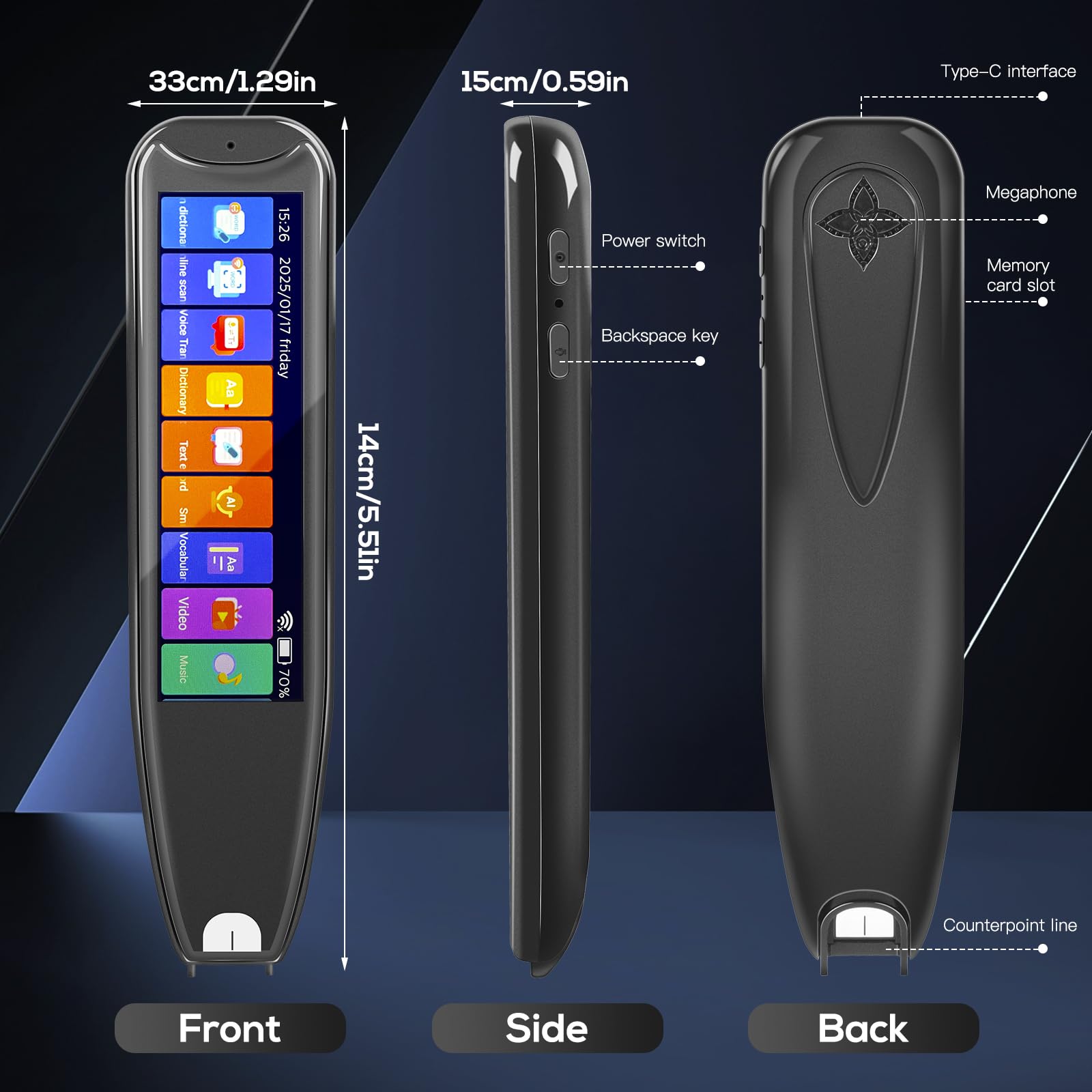 Upgraded Scan Reader Pen, Portable 134 Language Translator Device, Travel Translator Pen - Image 2