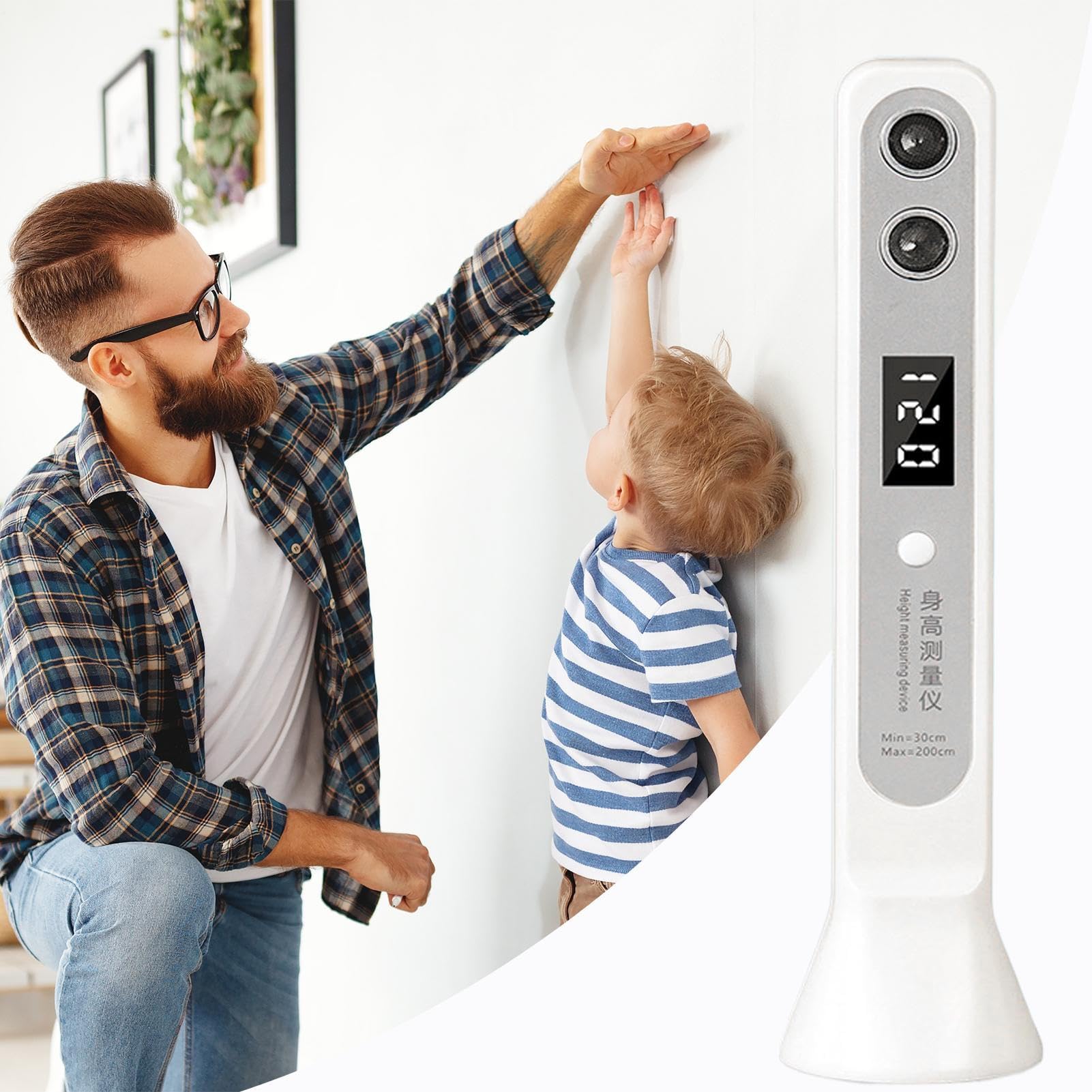 Medición De Altura - Medidor Multiusos para Niños - Medidor Digital Inteligente Portátil Ultrasónico para Seguimiento De Crecimiento En Hogar Y Viajes con Monitoreo Rápido