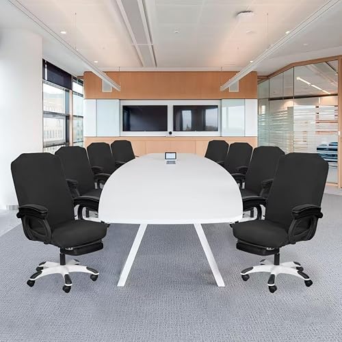 Miniatura 4 de SARAFLORA Paquete de 2 fundas para silla de oficina, fundas elásticas para silla de escritorio, fundas extraíbles para silla de oficina con