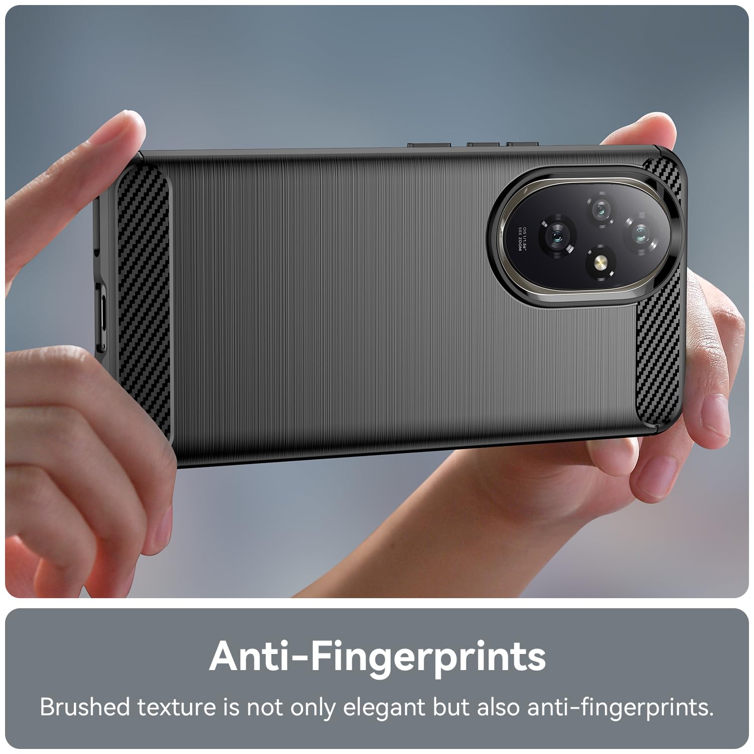 SEAHAI Cover per Honor 200 PRO 5G, Custodia Protettiva Ultra Sottile ed Elegante in Silicone TPU, Vetro a Colori Sfumato AntiGraffio Antiurto Case, Blu Sfumato