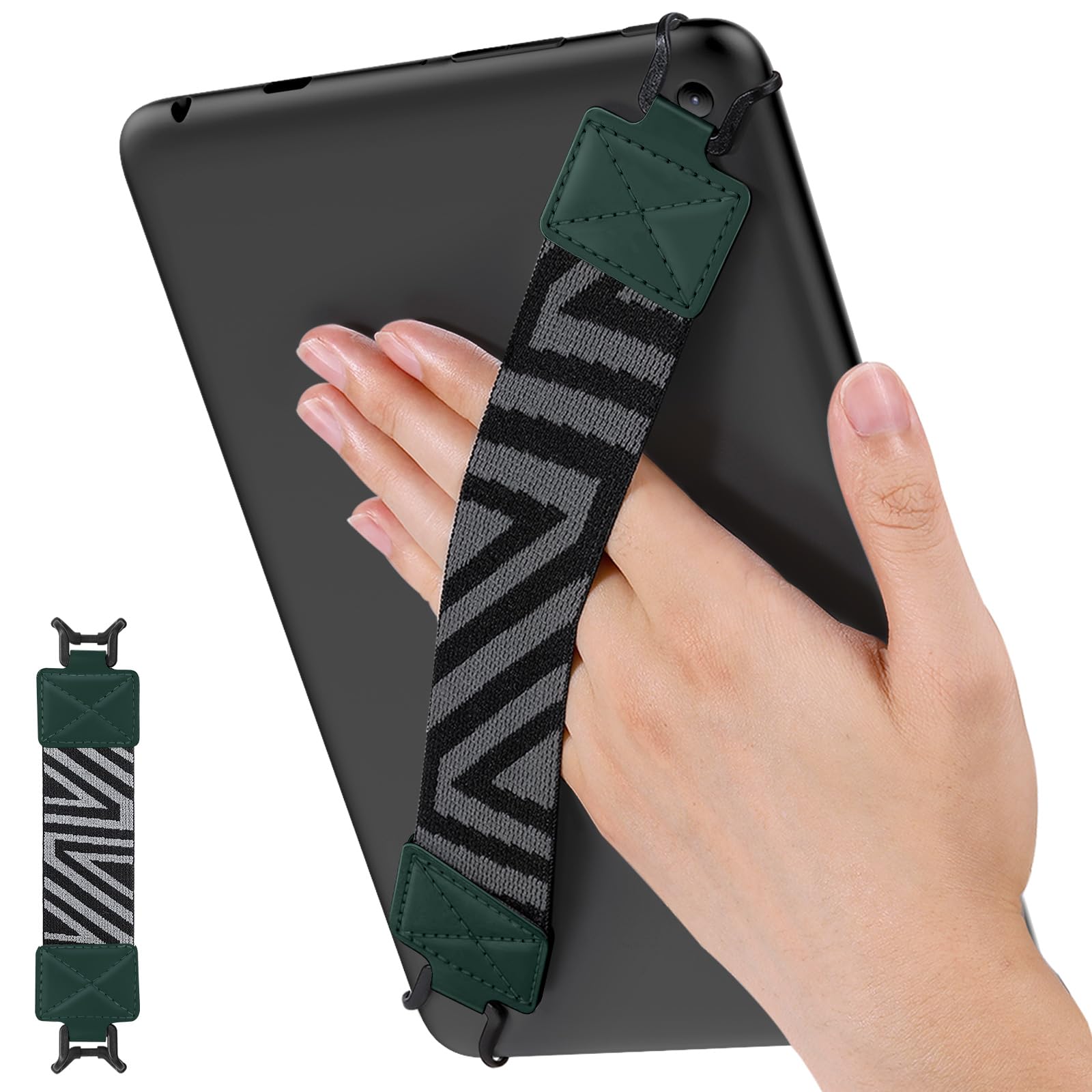 2 cinghie di sicurezza per tablet, PC, 7,8-13 pollici, ad alta elasticità, funzionamento con una sola mano, cinghia elastica universale per lettori