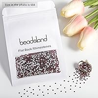 Vista 49 de Beadsland 1440 diamantes de imitación de cristal con parte trasera plana, gemas redondas, sombra dorada, SS20, 0.181-0.189 in