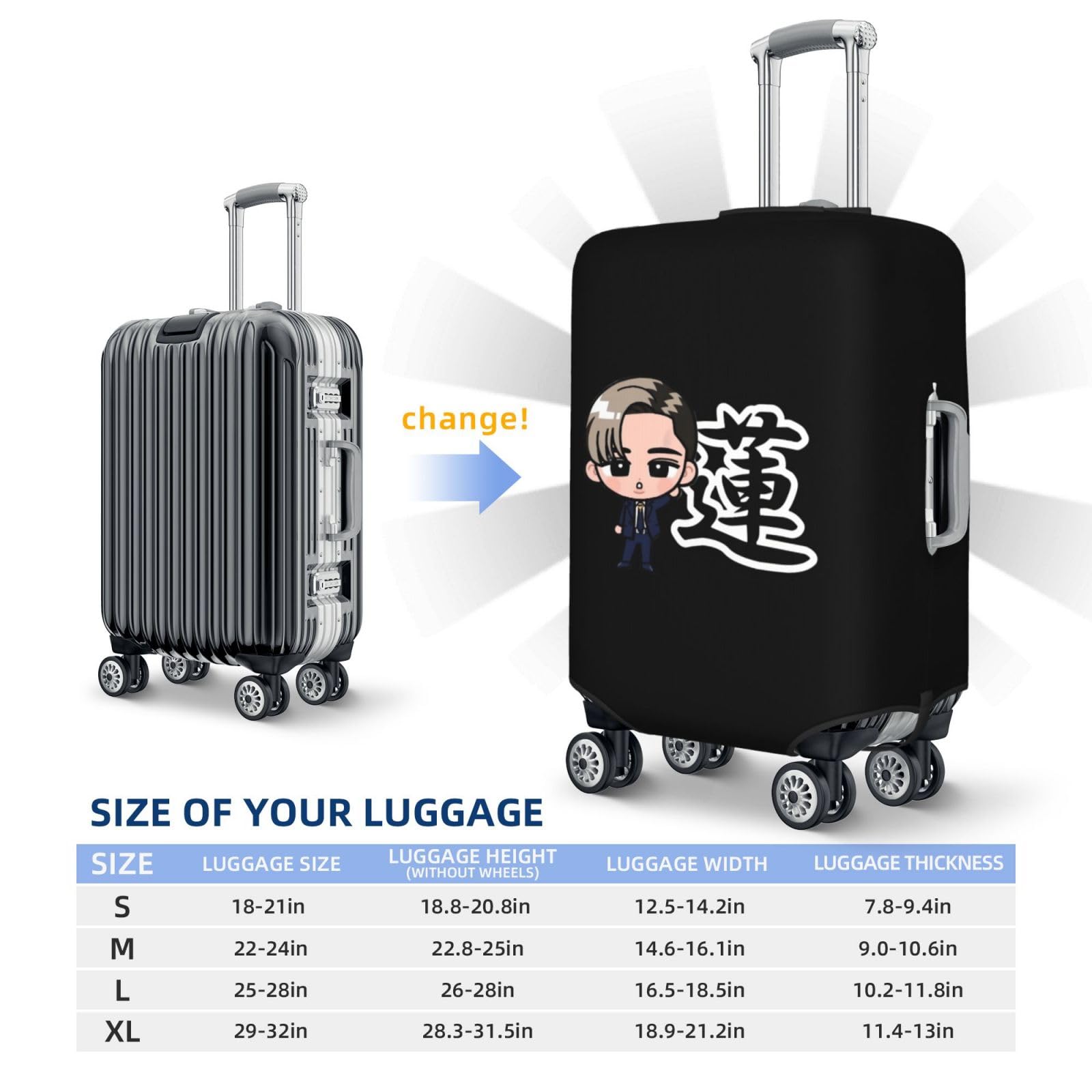 Amazon.co.jp: 目黒蓮 スーツケースカバー キャリーケースカバー