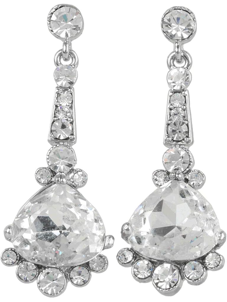 Nina Daylily Teardrop Linear Drop Earrings